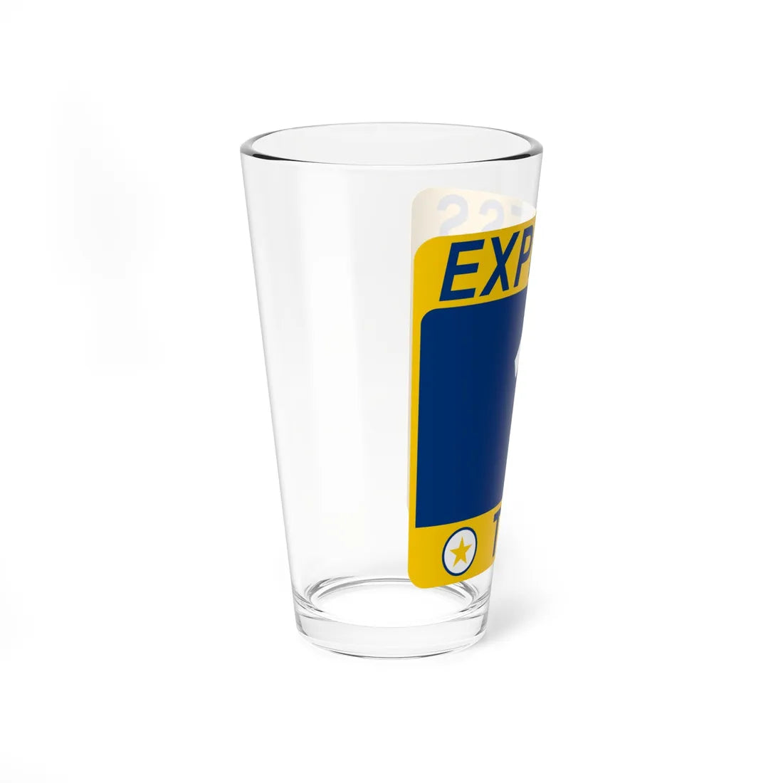 1 Express Lane free (Texas) (Road Sign) Pint Glass 16oz - Go Mug Yourself