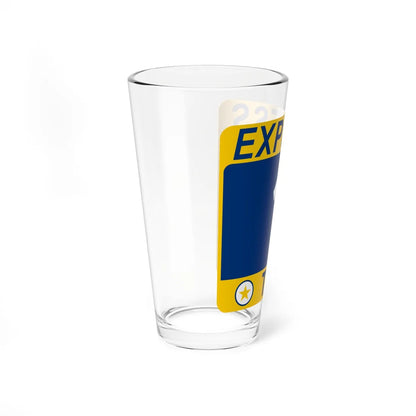 1 Express Lane free (Texas) (Road Sign) Pint Glass 16oz - Go Mug Yourself