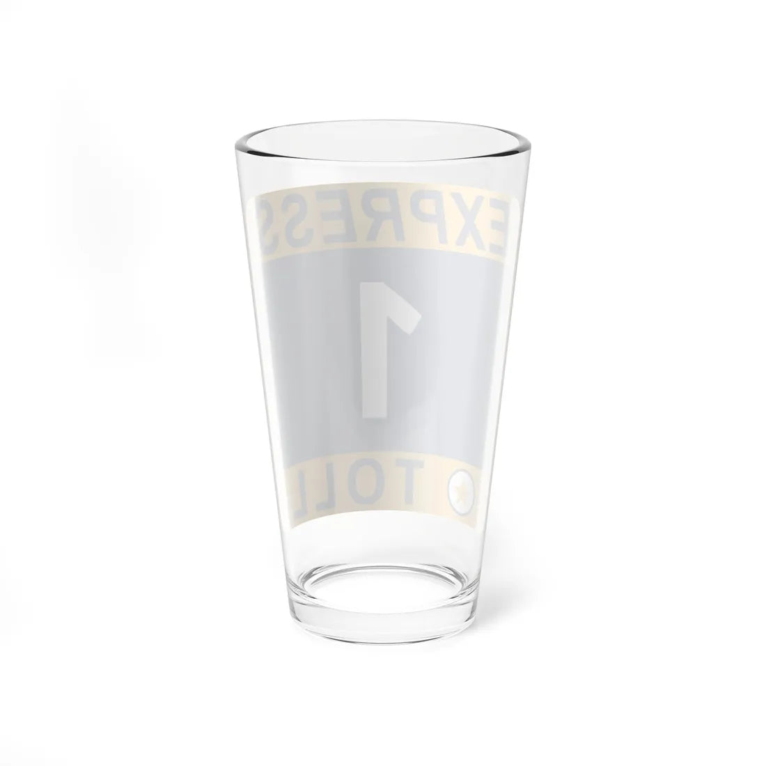 1 Express Lane free (Texas) (Road Sign) Pint Glass 16oz - Go Mug Yourself