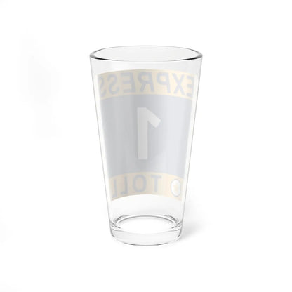 1 Express Lane free (Texas) (Road Sign) Pint Glass 16oz - Go Mug Yourself