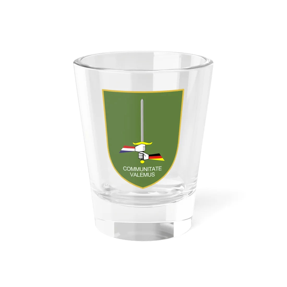 1 GE-NL Corps (Germany) (Coat of Arms) Shot Glass 1.5oz 1.5oz - Go Mug Yourself