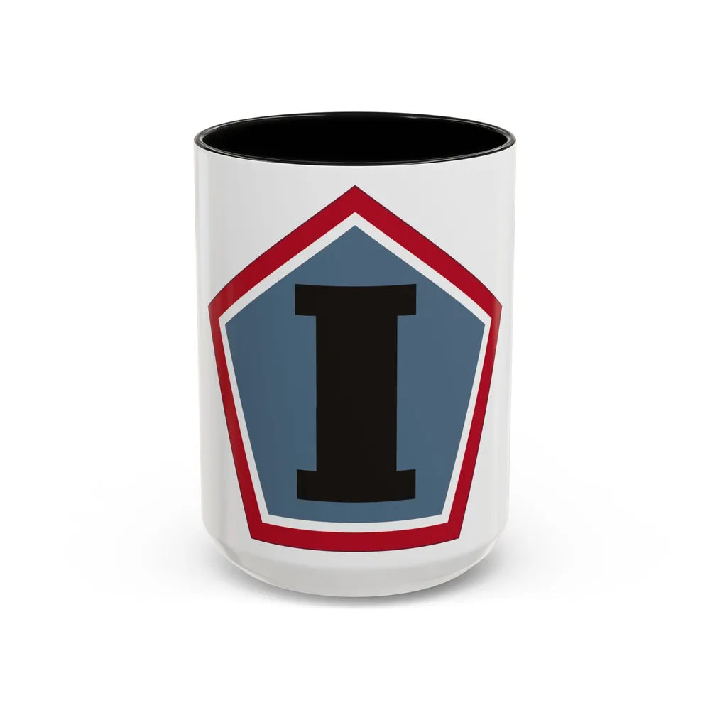 1 Group (U.S. Army) Accent Coffee Mug-15oz-Black-Go Mug Yourself