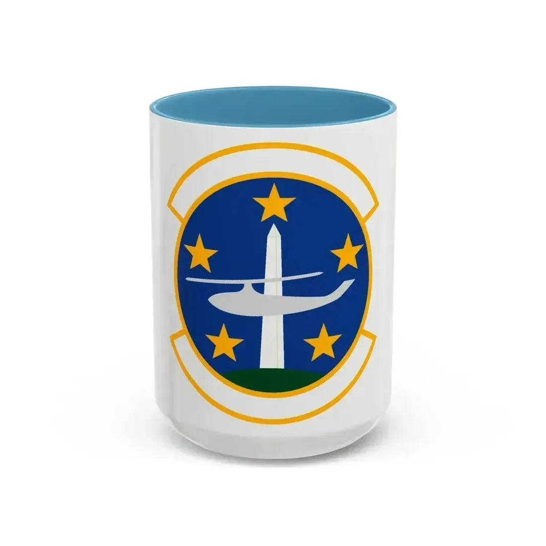 1 Helicopter Squadron (U.S. Air Force) Accent Coffee Mug 15oz Light Blue - Go Mug Yourself