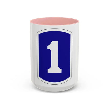 1 Infantry Brigade (U.S. Army) Accent Coffee Mug 15oz Pink - Go Mug Yourself