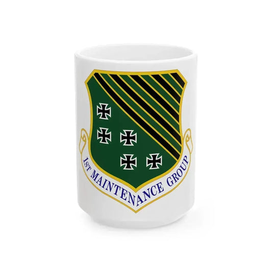 1 Maintenance Group ACC (U.S. Air Force) White Coffee Mug 15oz - Go Mug Yourself