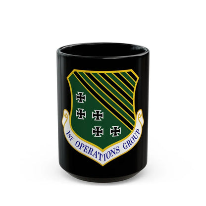 1 Operations Group ACC (U.S. Air Force) Black Coffee Mug-15oz-Go Mug Yourself