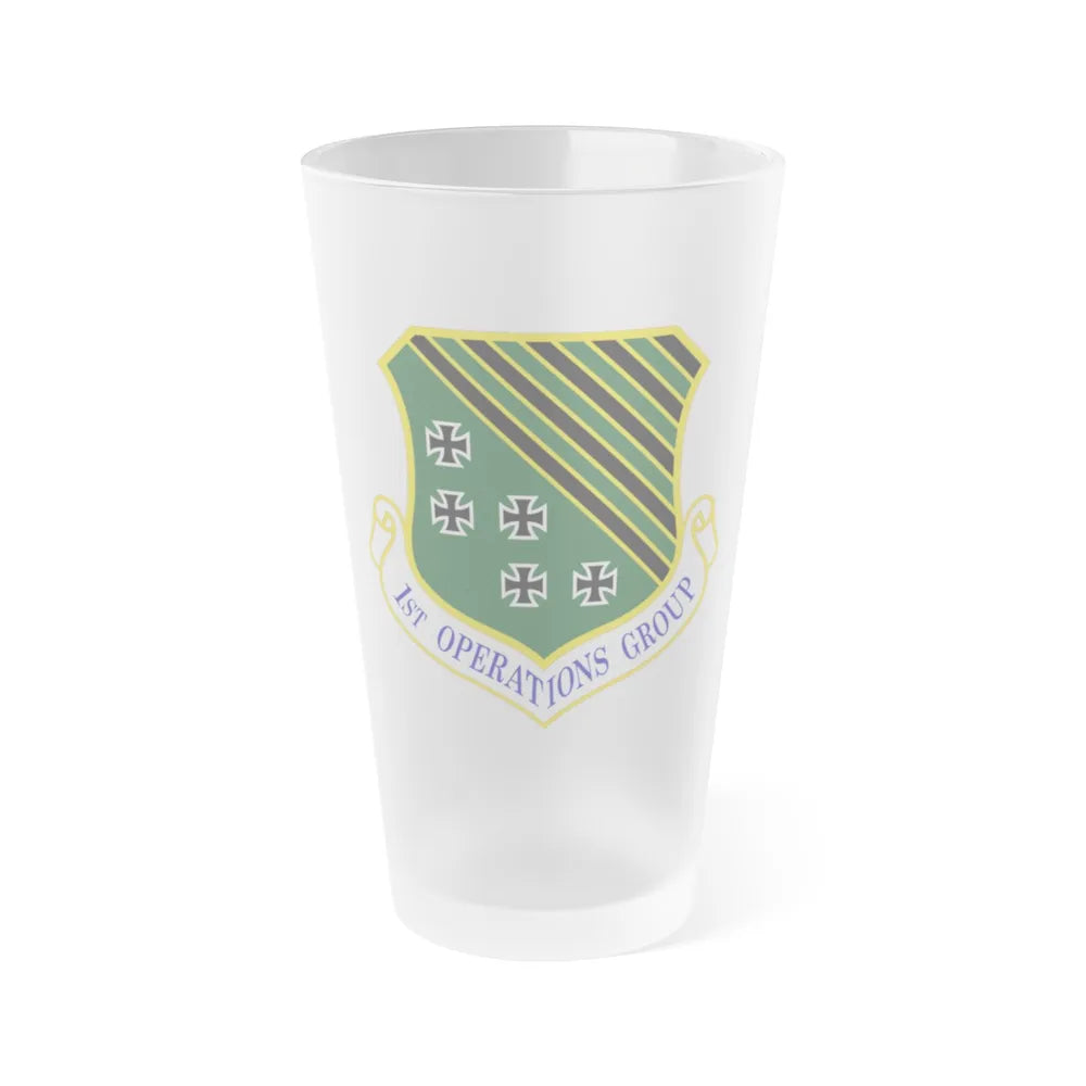 1 Operations Group ACC (U.S. Air Force) Frosted Pint Glass 16oz-16oz-Frosted-Go Mug Yourself