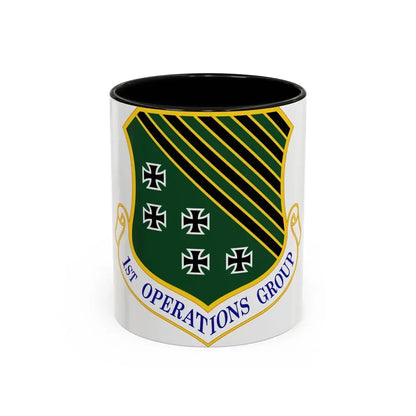 1 Operations Group ACC (U.S. Air Force) Accent Coffee Mug 11oz Black - Go Mug Yourself