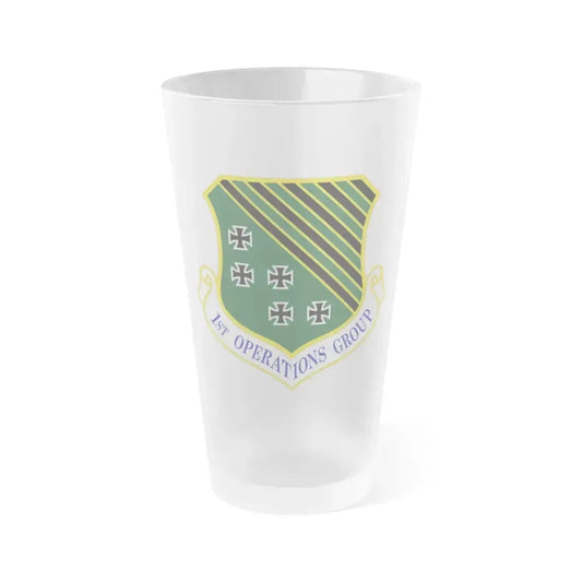 1 Operations Group ACC (U.S. Air Force) Frosted Pint Glass 16oz 16oz Frosted - Go Mug Yourself