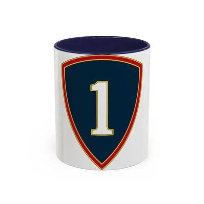 1 Personnel Command 3 (U.S. Army) Accent Coffee Mug 11oz Navy - Go Mug Yourself