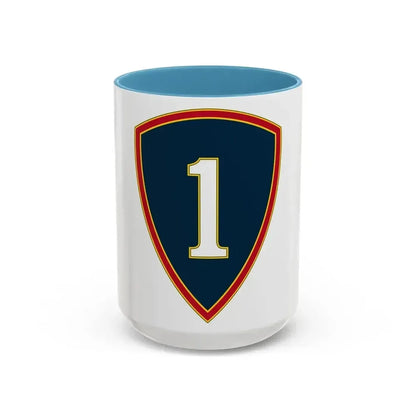 1 Personnel Command 3 (U.S. Army) Accent Coffee Mug 15oz Light Blue - Go Mug Yourself