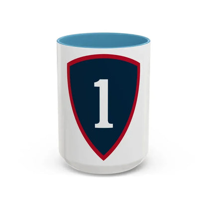 1 Personnel Command (U.S. Army) Accent Coffee Mug 15oz Light Blue - Go Mug Yourself