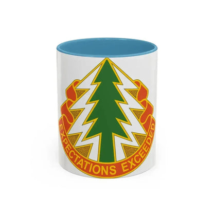 1 Signal Group (U.S. Army) Accent Coffee Mug 11oz Light Blue - Go Mug Yourself
