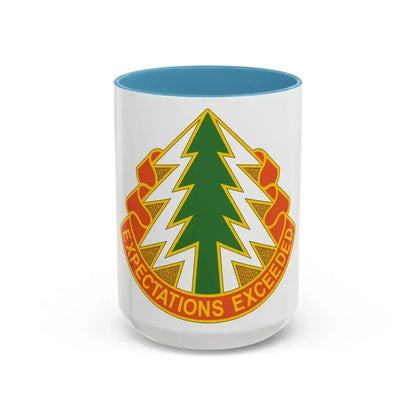 1 Signal Group (U.S. Army) Accent Coffee Mug 15oz Light Blue - Go Mug Yourself