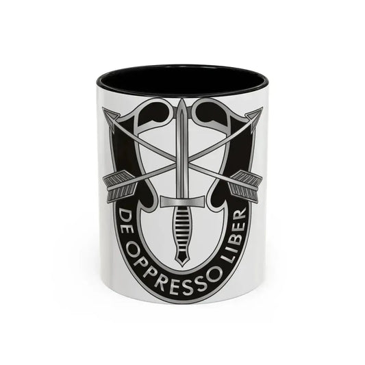 1 Special Forces (U.S. Army) Accent Coffee Mug 11oz Black - Go Mug Yourself