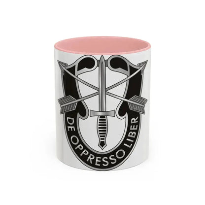 1 Special Forces (U.S. Army) Accent Coffee Mug 11oz Pink - Go Mug Yourself