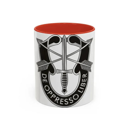 1 Special Forces (U.S. Army) Accent Coffee Mug 11oz Red - Go Mug Yourself