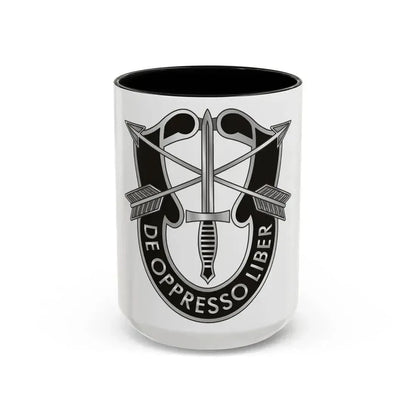 1 Special Forces (U.S. Army) Accent Coffee Mug 15oz Black - Go Mug Yourself