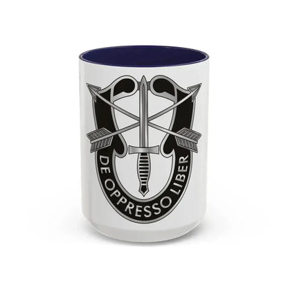 1 Special Forces (U.S. Army) Accent Coffee Mug 15oz Navy - Go Mug Yourself