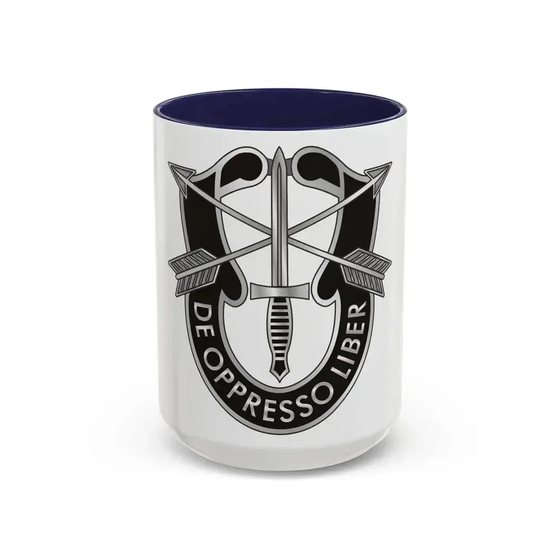 1 Special Forces (U.S. Army) Accent Coffee Mug 15oz Navy - Go Mug Yourself