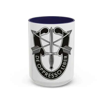 1 Special Forces (U.S. Army) Accent Coffee Mug 15oz Navy - Go Mug Yourself