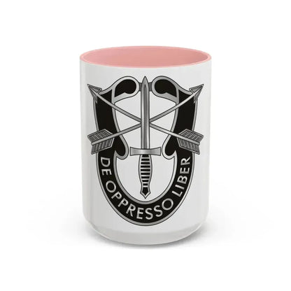 1 Special Forces (U.S. Army) Accent Coffee Mug 15oz Pink - Go Mug Yourself