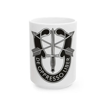 1 Special Forces (U.S. Army) White Coffee Mug 15oz - Go Mug Yourself