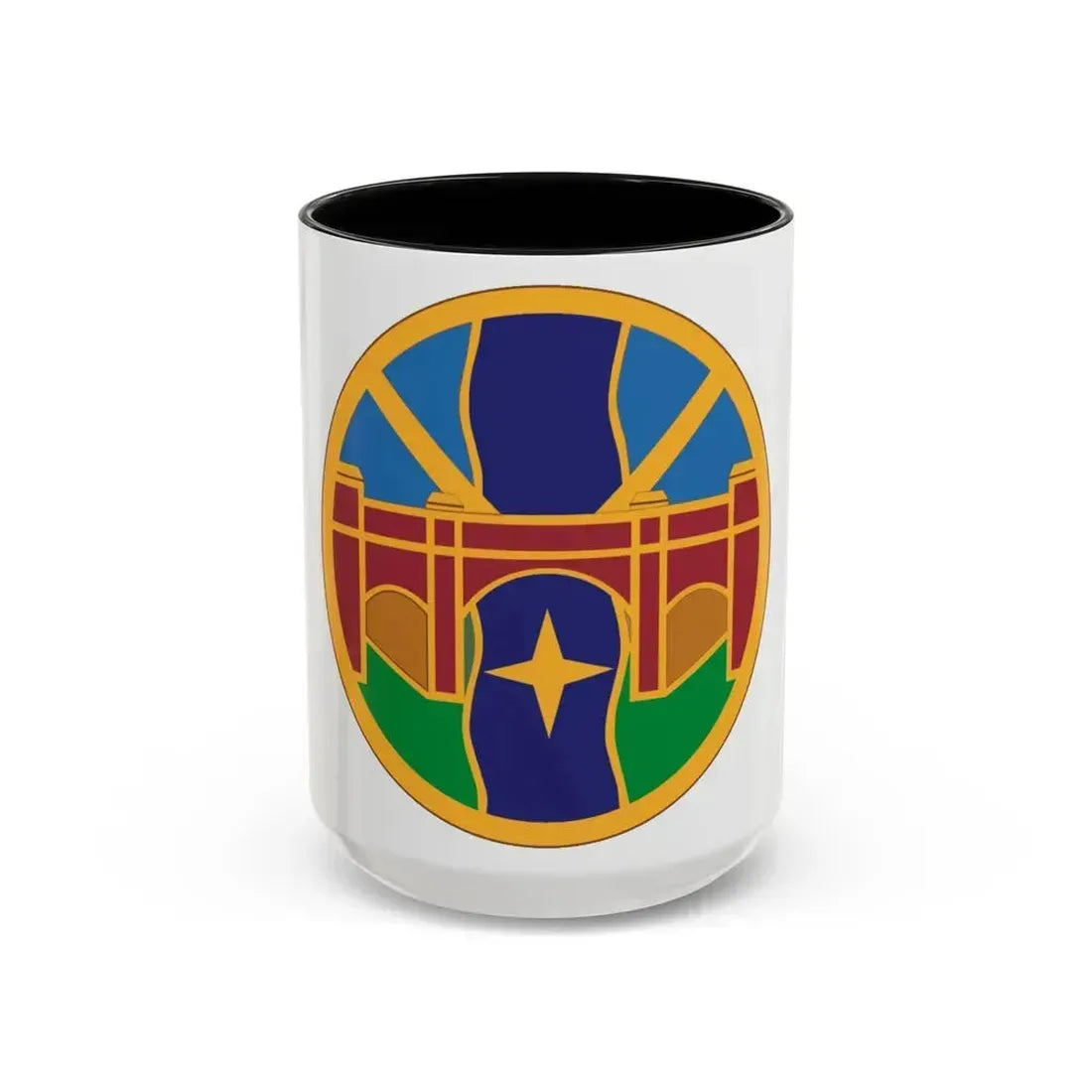 1 Transportation Agency (U.S. Army) Accent Coffee Mug 15oz Black - Go Mug Yourself