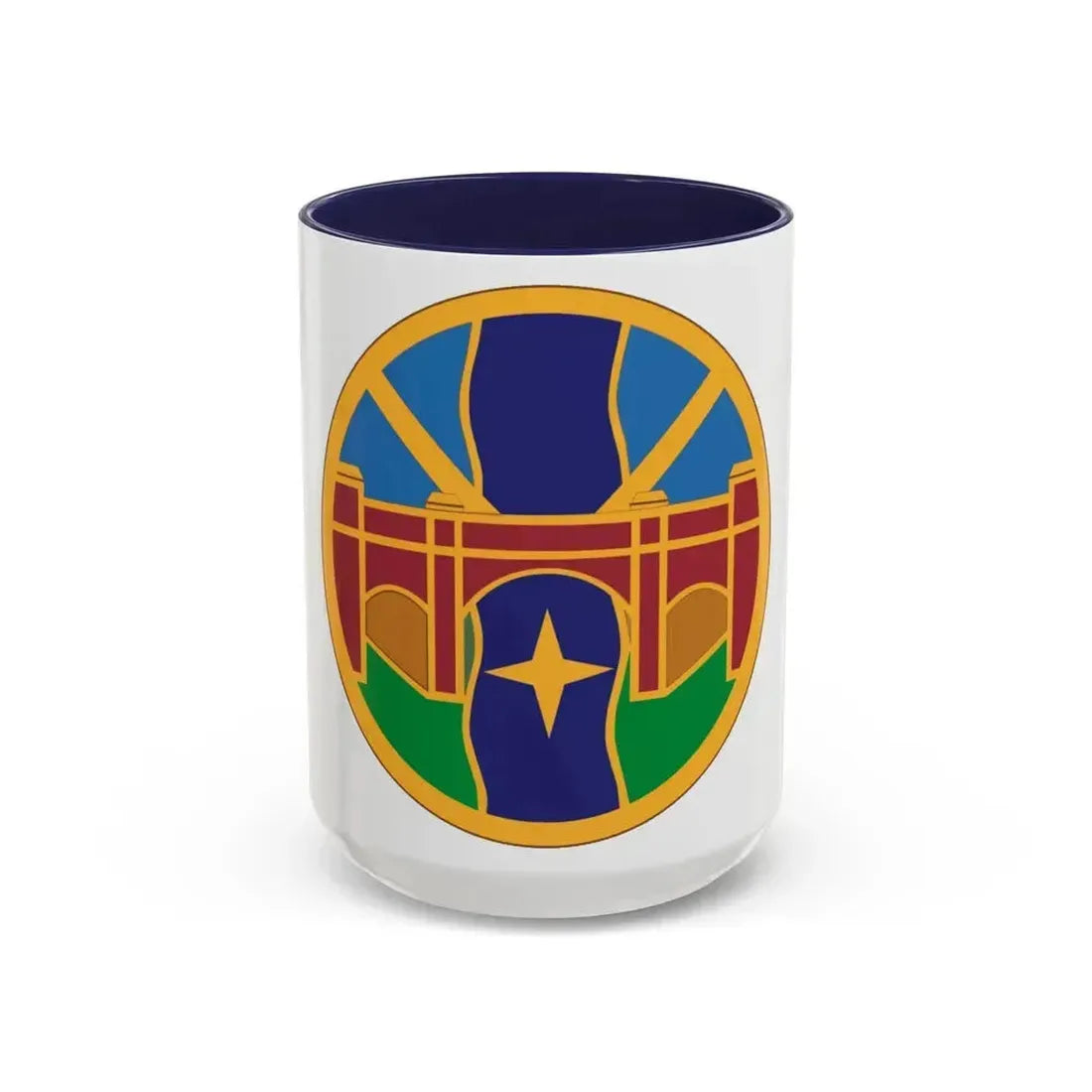 1 Transportation Agency (U.S. Army) Accent Coffee Mug 15oz Navy - Go Mug Yourself