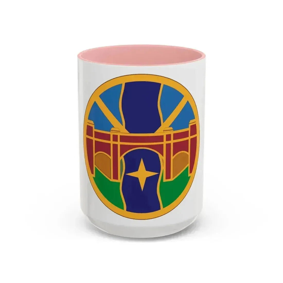 1 Transportation Agency (U.S. Army) Accent Coffee Mug 15oz Pink - Go Mug Yourself