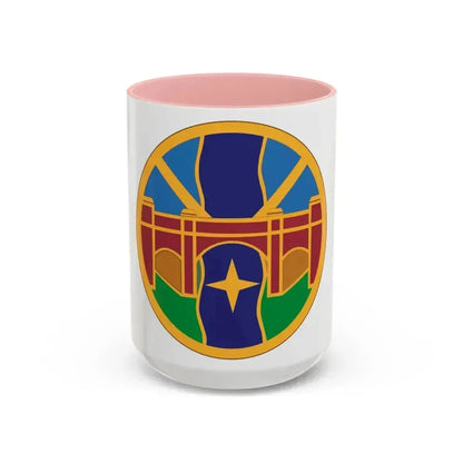 1 Transportation Agency (U.S. Army) Accent Coffee Mug 15oz Pink - Go Mug Yourself
