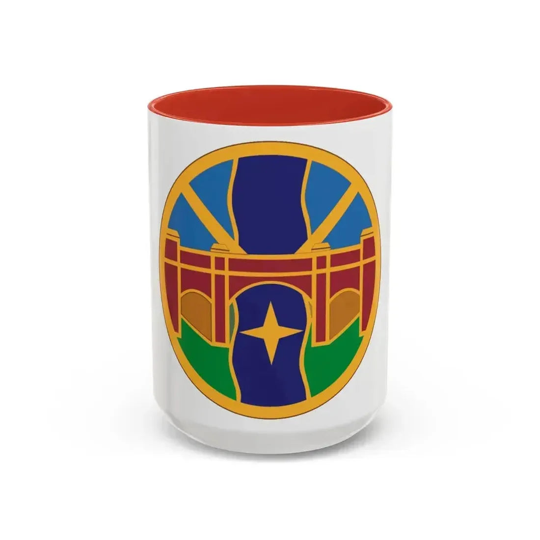 1 Transportation Agency (U.S. Army) Accent Coffee Mug 15oz Red - Go Mug Yourself