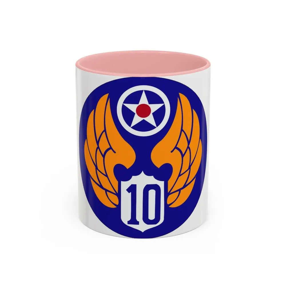 10 Air Force (U.S. Army) Accent Coffee Mug-11oz-Pink-Go Mug Yourself