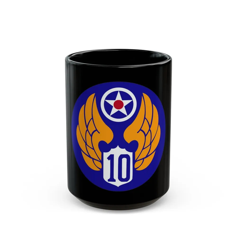 10 Air Force (U.S. Army) Black Coffee Mug-15oz-Go Mug Yourself