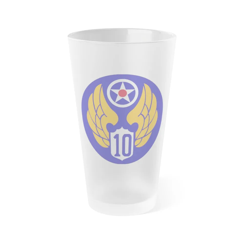 10 Air Force (U.S. Army) Frosted Pint Glass 16oz-Go Mug Yourself