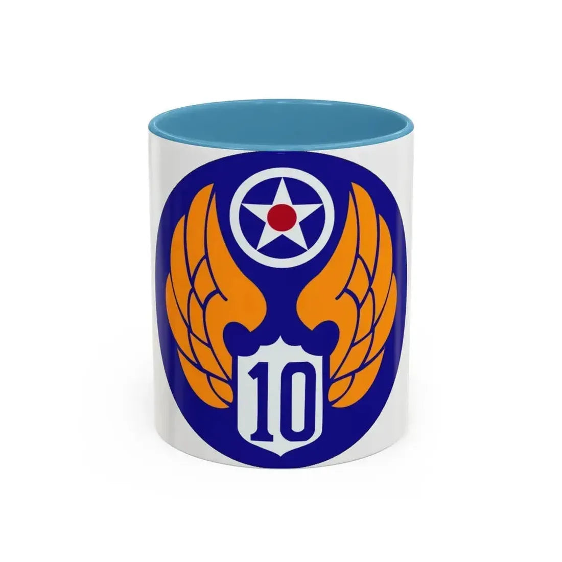 10 Air Force (U.S. Army) Accent Coffee Mug 11oz Light Blue - Go Mug Yourself