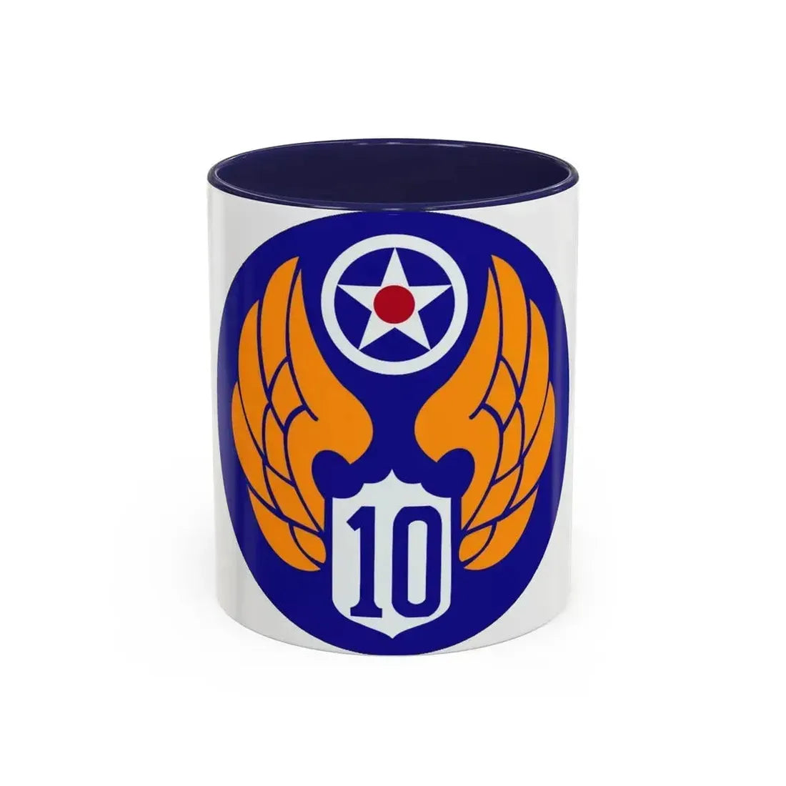 10 Air Force (U.S. Army) Accent Coffee Mug 11oz Navy - Go Mug Yourself
