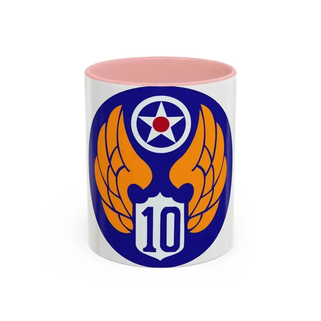10 Air Force (U.S. Army) Accent Coffee Mug 11oz Pink - Go Mug Yourself
