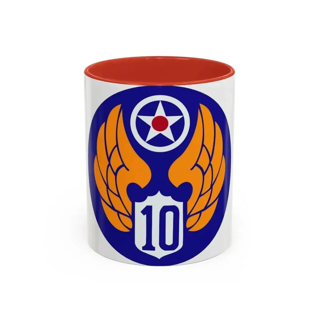 10 Air Force (U.S. Army) Accent Coffee Mug 11oz Red - Go Mug Yourself