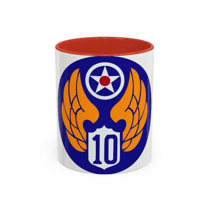 10 Air Force (U.S. Army) Accent Coffee Mug 11oz Red - Go Mug Yourself