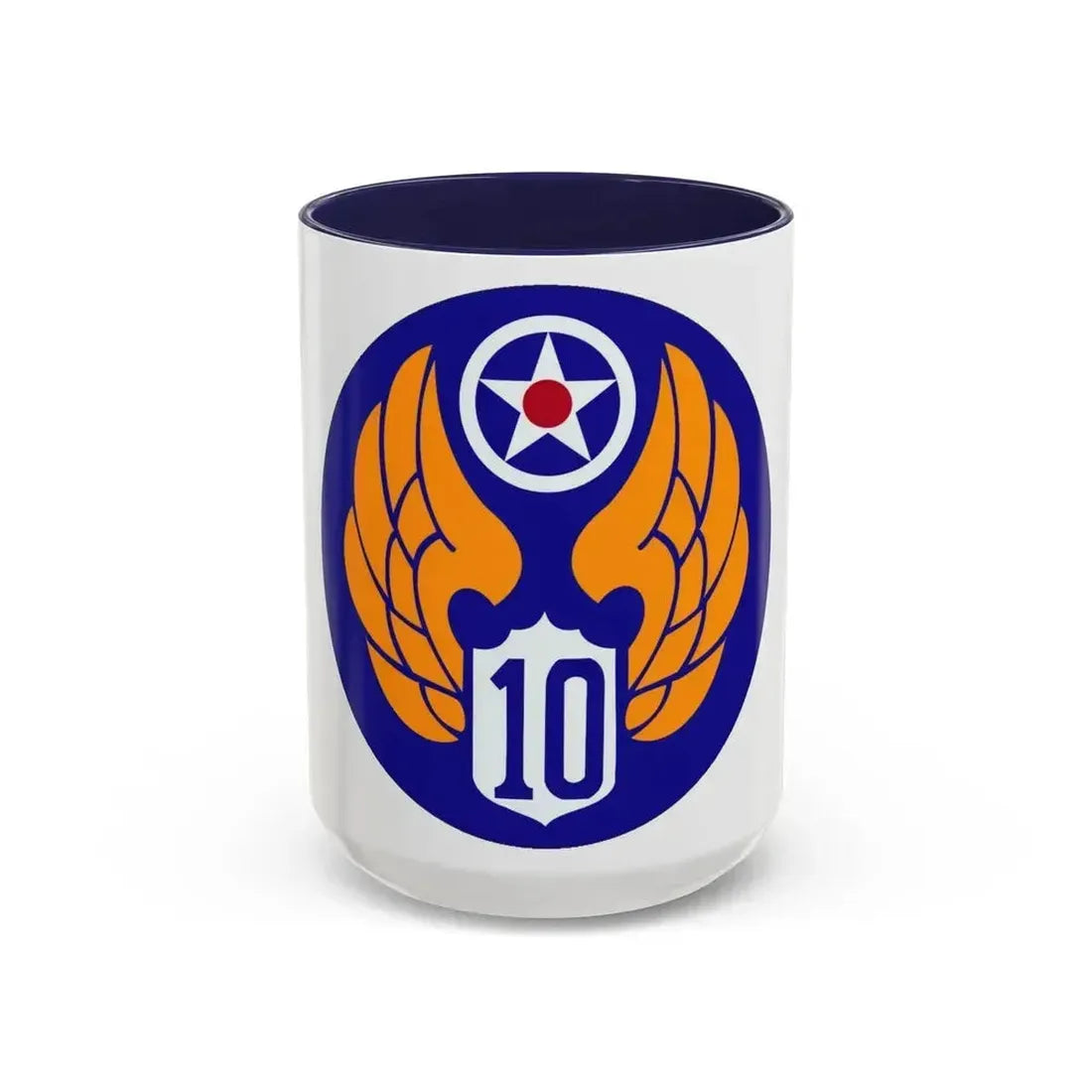 10 Air Force (U.S. Army) Accent Coffee Mug 15oz Navy - Go Mug Yourself