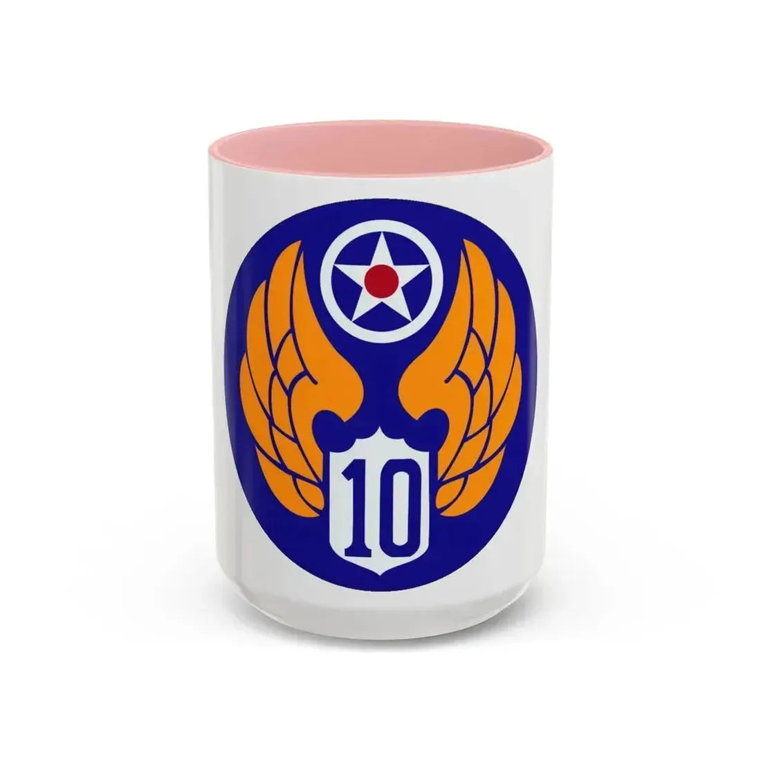 10 Air Force (U.S. Army) Accent Coffee Mug 15oz Pink - Go Mug Yourself