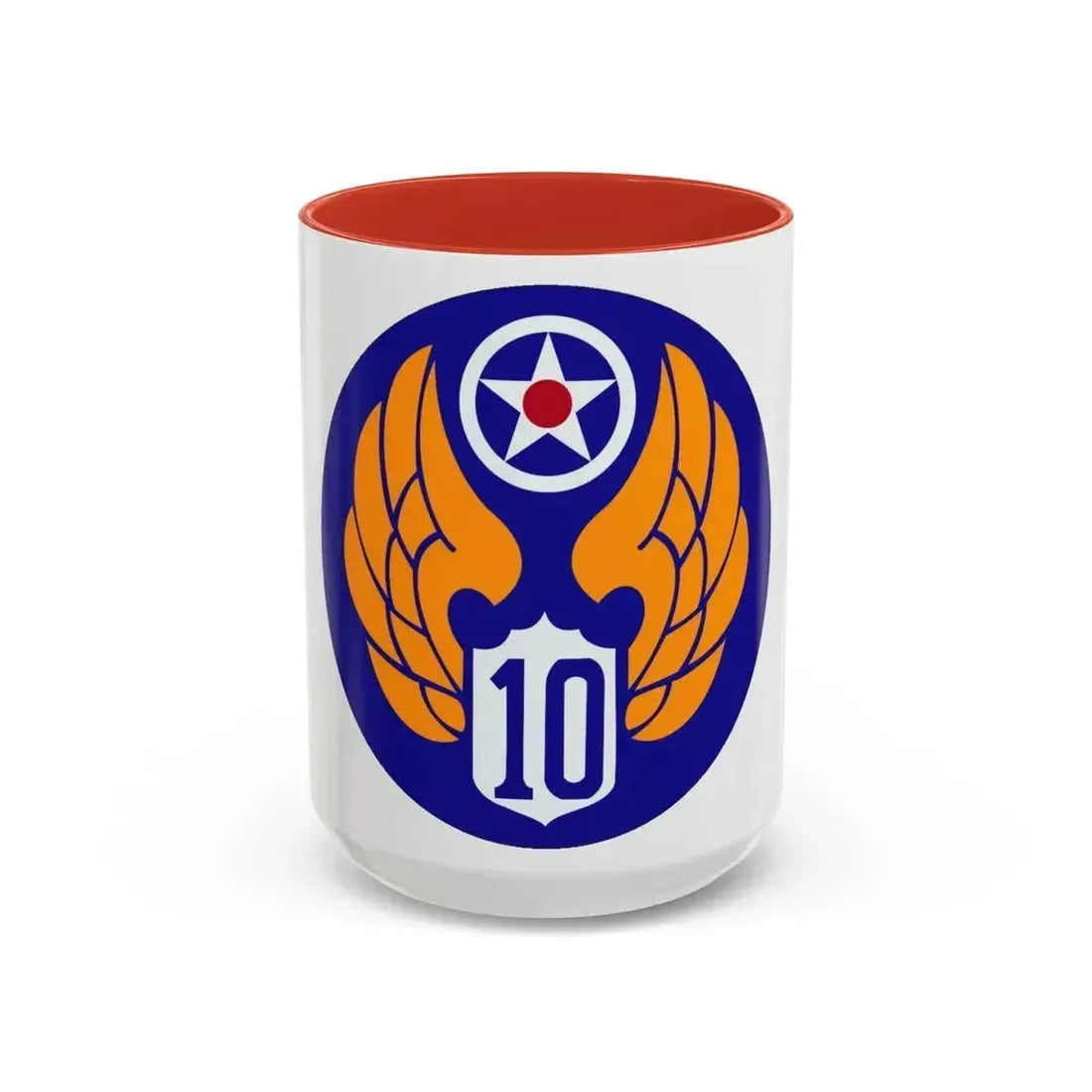 10 Air Force (U.S. Army) Accent Coffee Mug 15oz Red - Go Mug Yourself