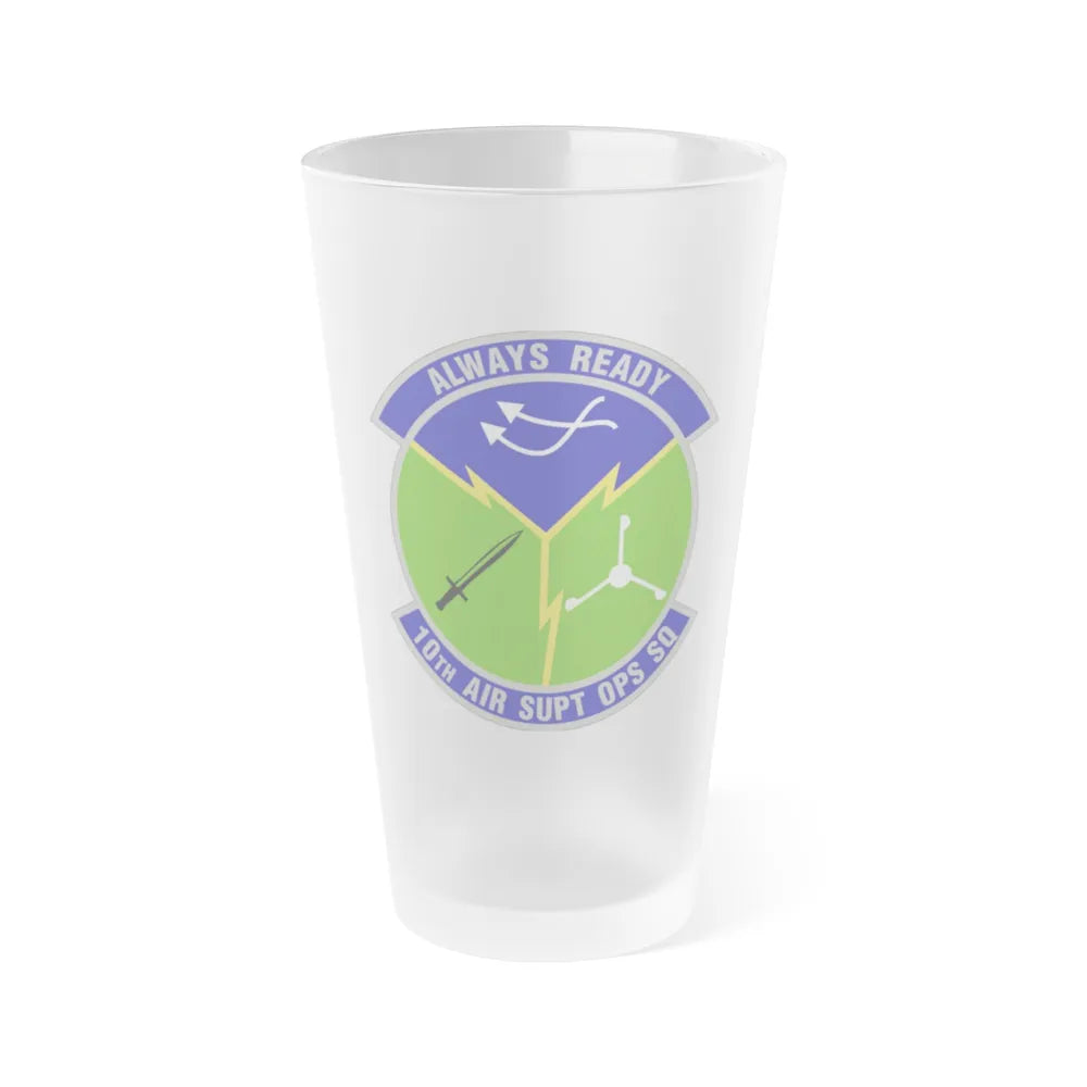 10 Air Support Operations Squadron ACC (U.S. Air Force) Frosted Pint Glass 16oz-Go Mug Yourself