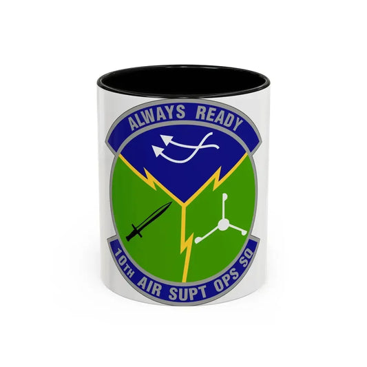 10 Air Support Operations Squadron ACC (U.S. Air Force) Accent Coffee Mug 11oz Black - Go Mug Yourself