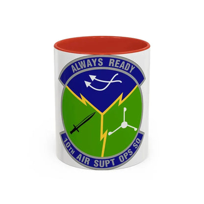 10 Air Support Operations Squadron ACC (U.S. Air Force) Accent Coffee Mug 11oz Red - Go Mug Yourself