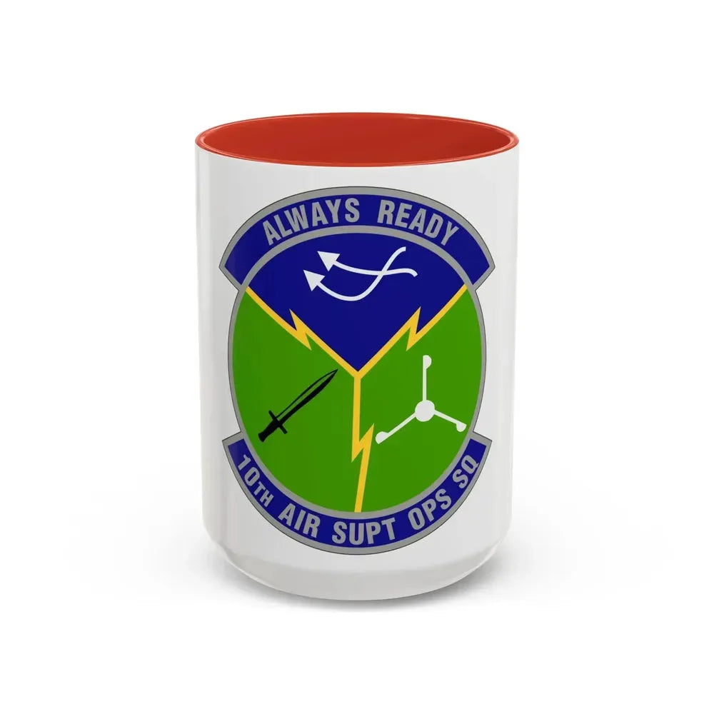 10 Air Support Operations Squadron ACC (U.S. Air Force) Accent Coffee Mug 15oz Red - Go Mug Yourself