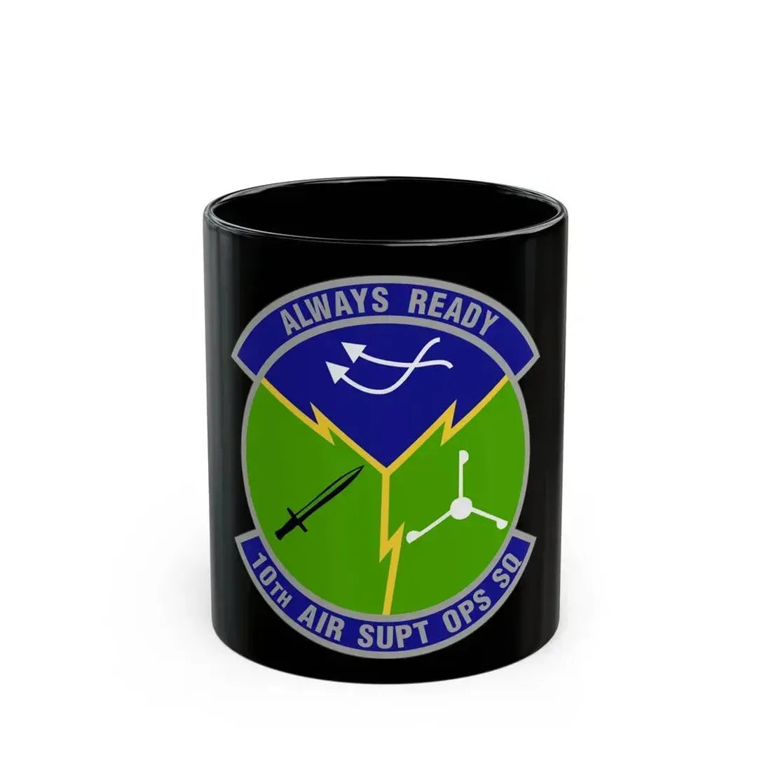 10 Air Support Operations Squadron ACC (U.S. Air Force) Black Coffee Mug 11oz - Go Mug Yourself