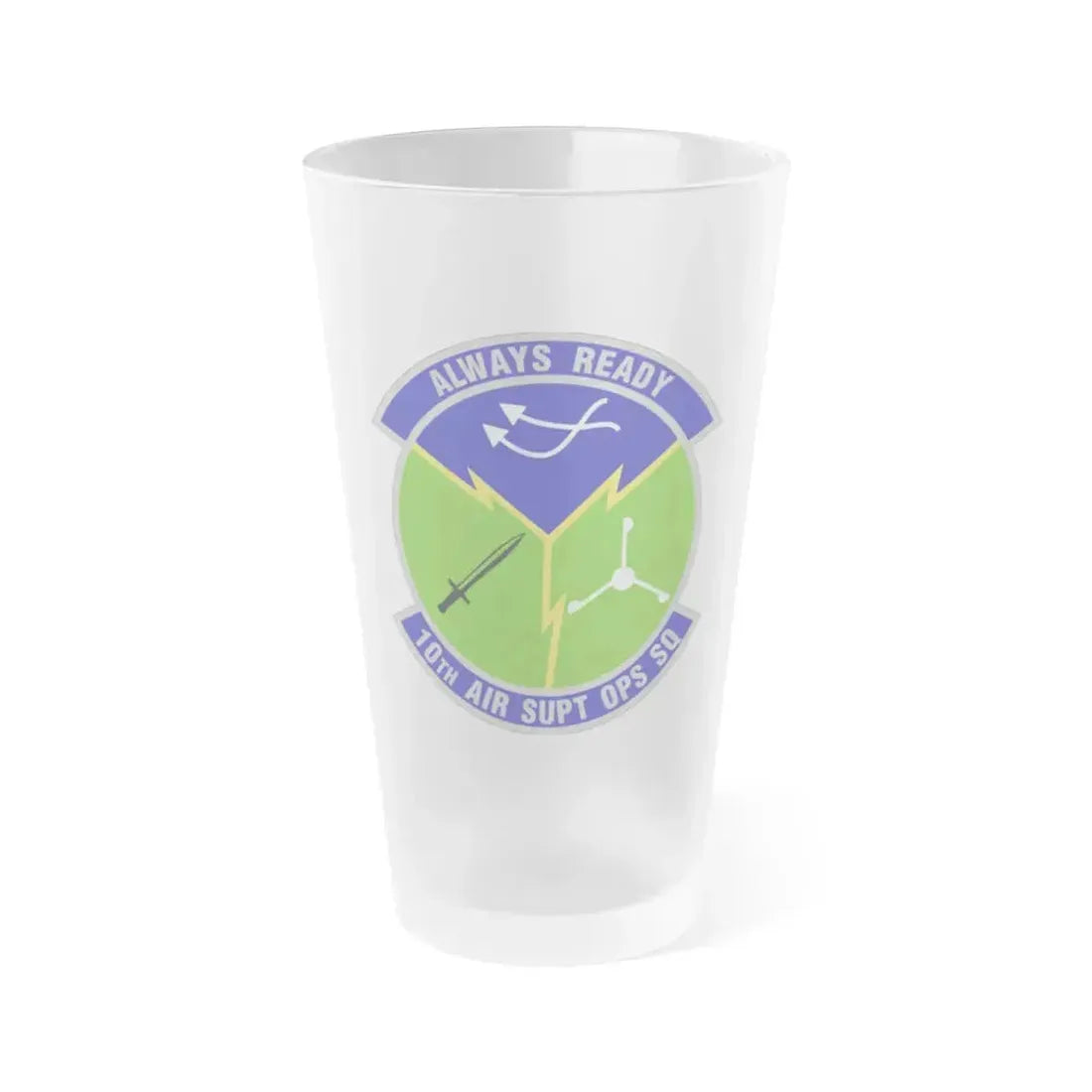 10 Air Support Operations Squadron ACC (U.S. Air Force) Frosted Pint Glass 16oz Default Title - Go Mug Yourself