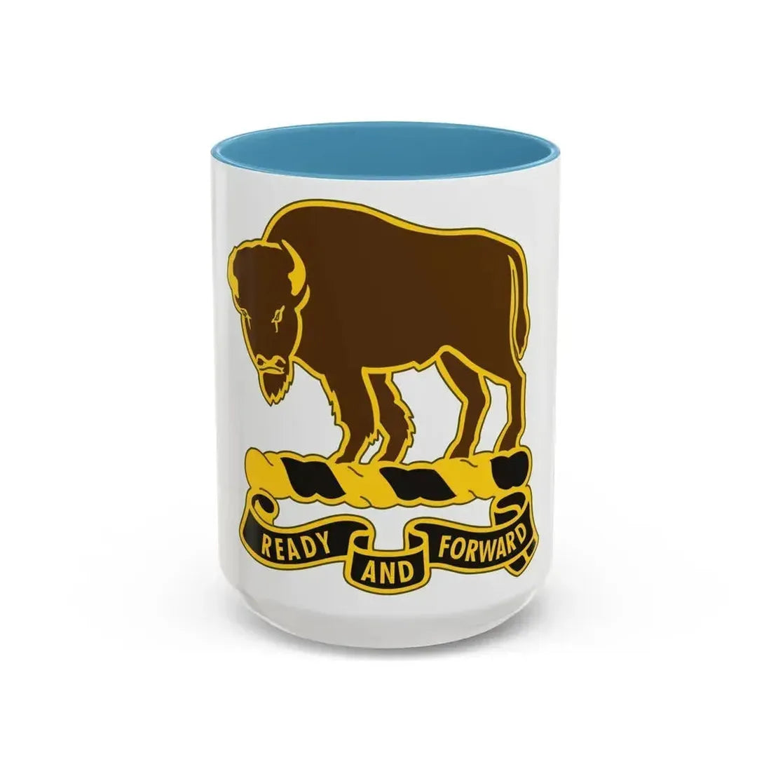 10 Cavalry Regiment (U.S. Army) Accent Coffee Mug 15oz Light Blue - Go Mug Yourself